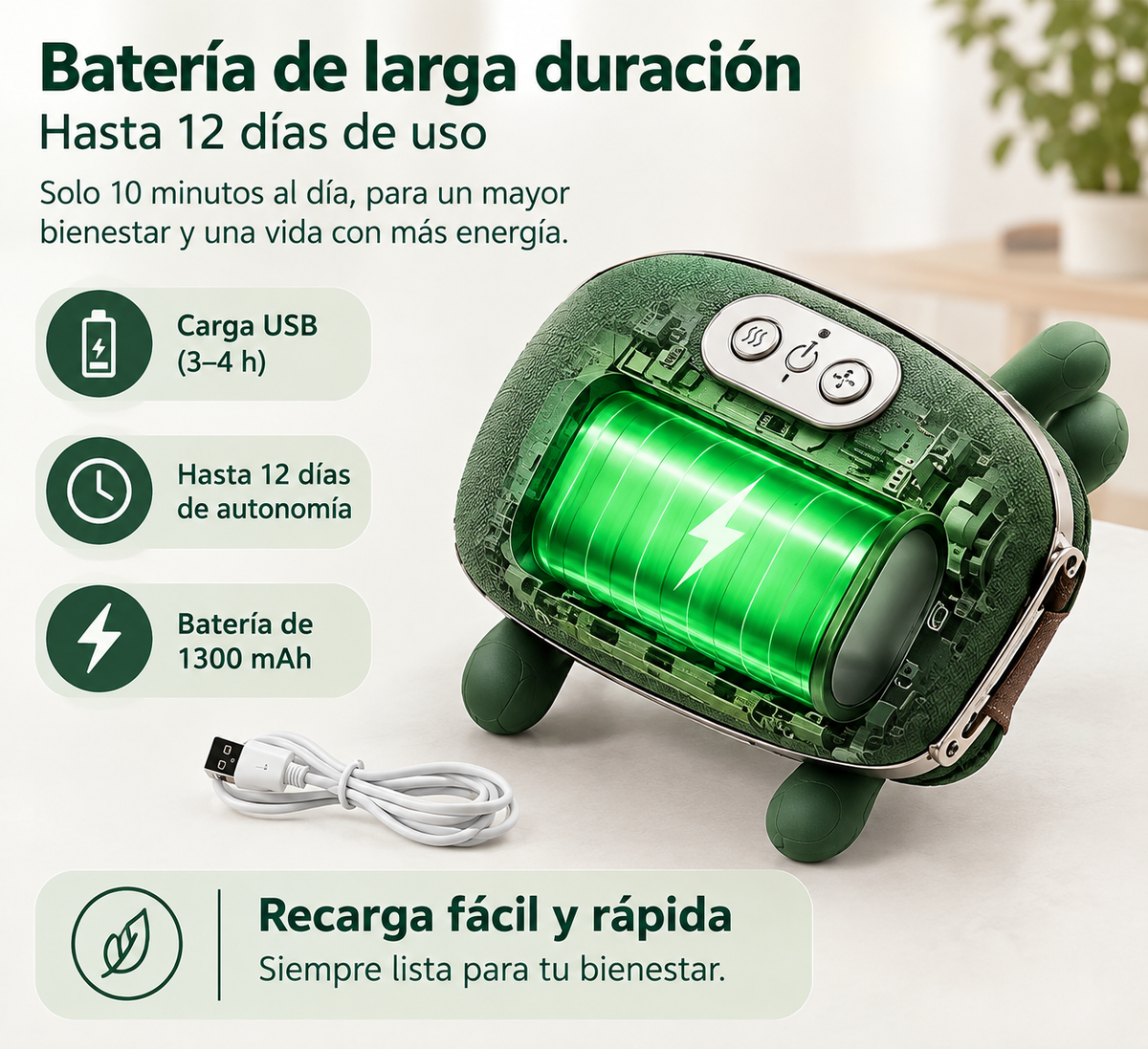 🌿 Onda Relax — Masajeador 4D con Calor
