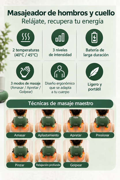 🌿 Onda Relax — Masajeador 4D con Calor